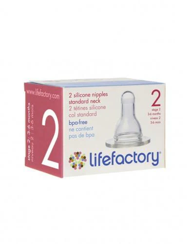 lifefactory - Stage 2 Nipples (3-6 month) Pack of 2 - Image 2