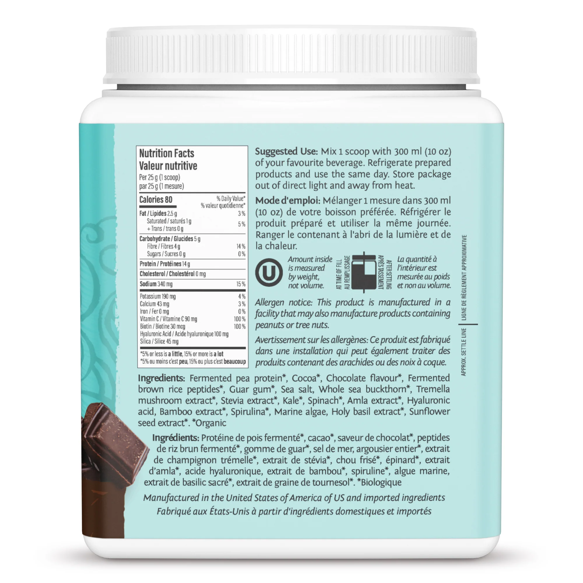 Sun Warrior - Plant-Based Collagen - Chocolate, 500g - Image 4