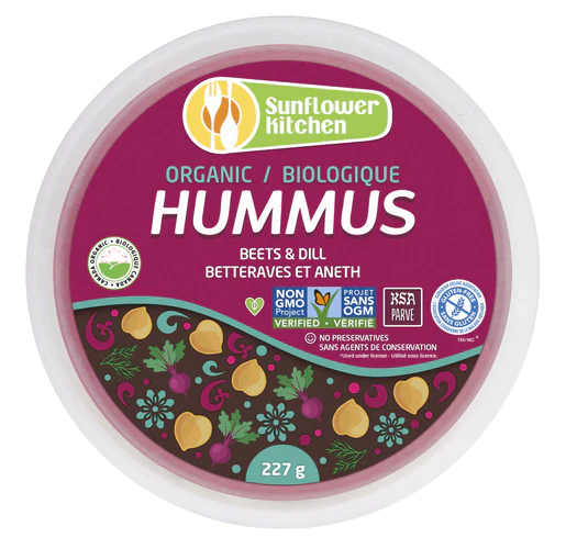 Sunflower Kitchen - Organic Beet & Dill Hummus, 227 g