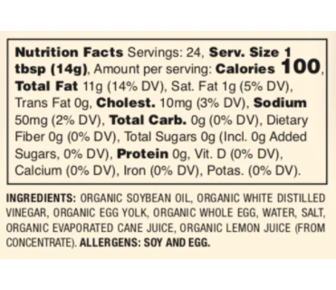Suzie's Organics - Organic Mayo, 355 mL - Image 2