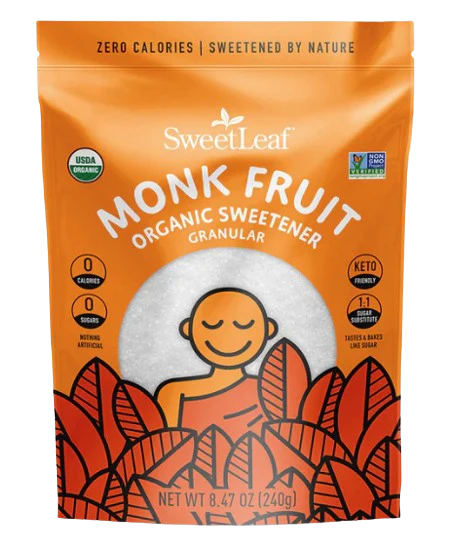Sweet Leaf - Organic Monk Fruit Granular, 240 g
