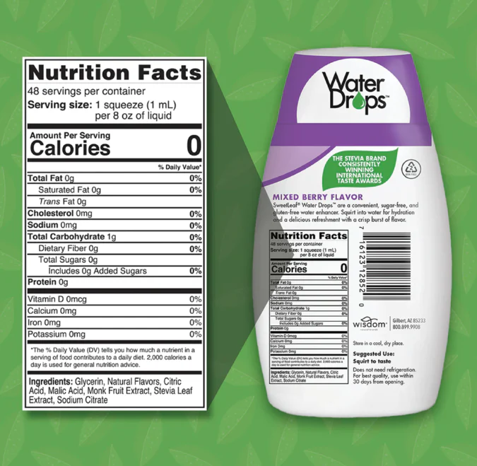 Sweet Leaf - Water Enhancer - Mixed Berry, 48 mL - Image 2