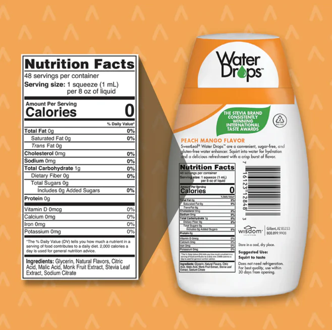 Sweet Leaf - Water Enhancer - Peach Mango, 48 mL - Image 2