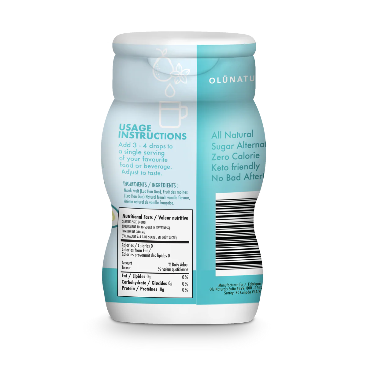 SweetMonk - Liquid Monk Fruit, French Vanilla, 50 mL - Image 2