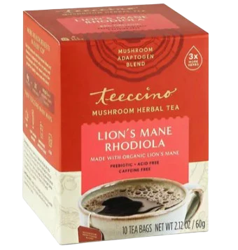 Teeccino Caffe Inc - Lion's Mane Rhodiola, 10 Count