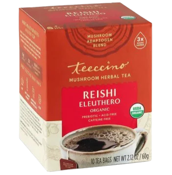 Teeccino Caffe Inc - Reishi Eleuthero, 10 Count