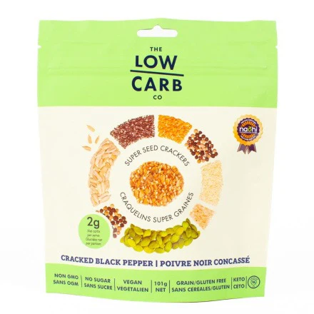 The Low Carb Co - Cracker - Black Pepper, 101 g