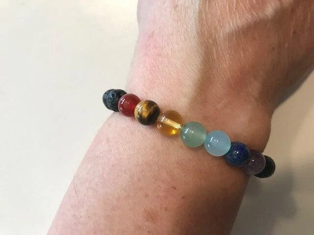 The Nirvana Corporation - Lava Bead Bracelet, Chakra, Large