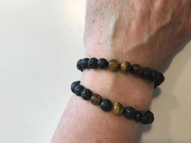 The Nirvana Corporation - Lava Bead Bracelet, Tiger Eye, Small