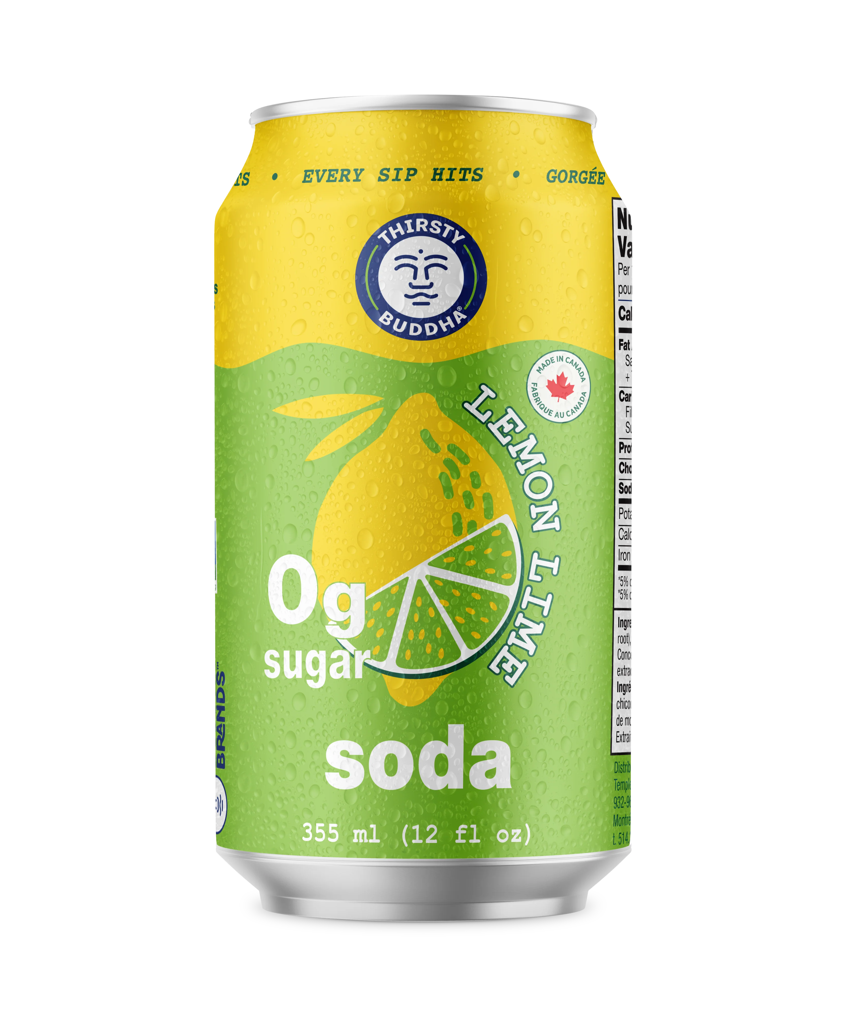 Thirsty Buddha - Lemon Lime, 335 mL