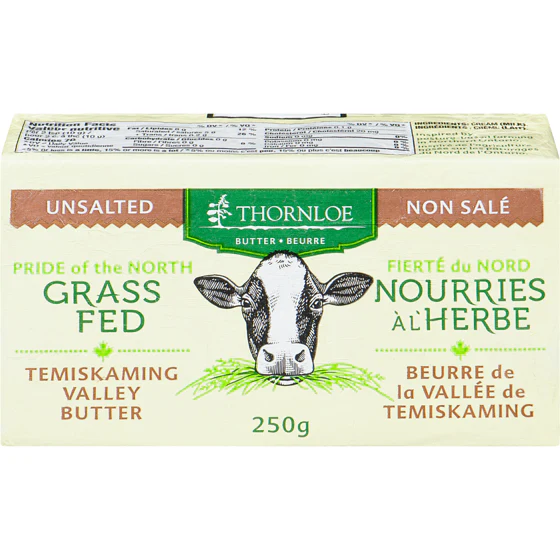 Thornloe - Unsalted Grass Fed Butter, 250 g