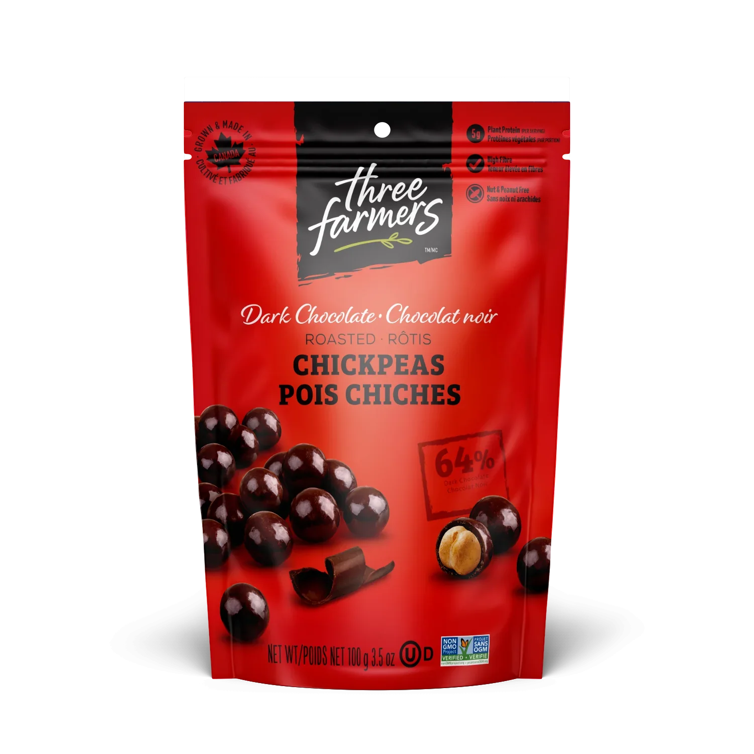 Three Farmers - Dark Covered Chickpeas, 100 g