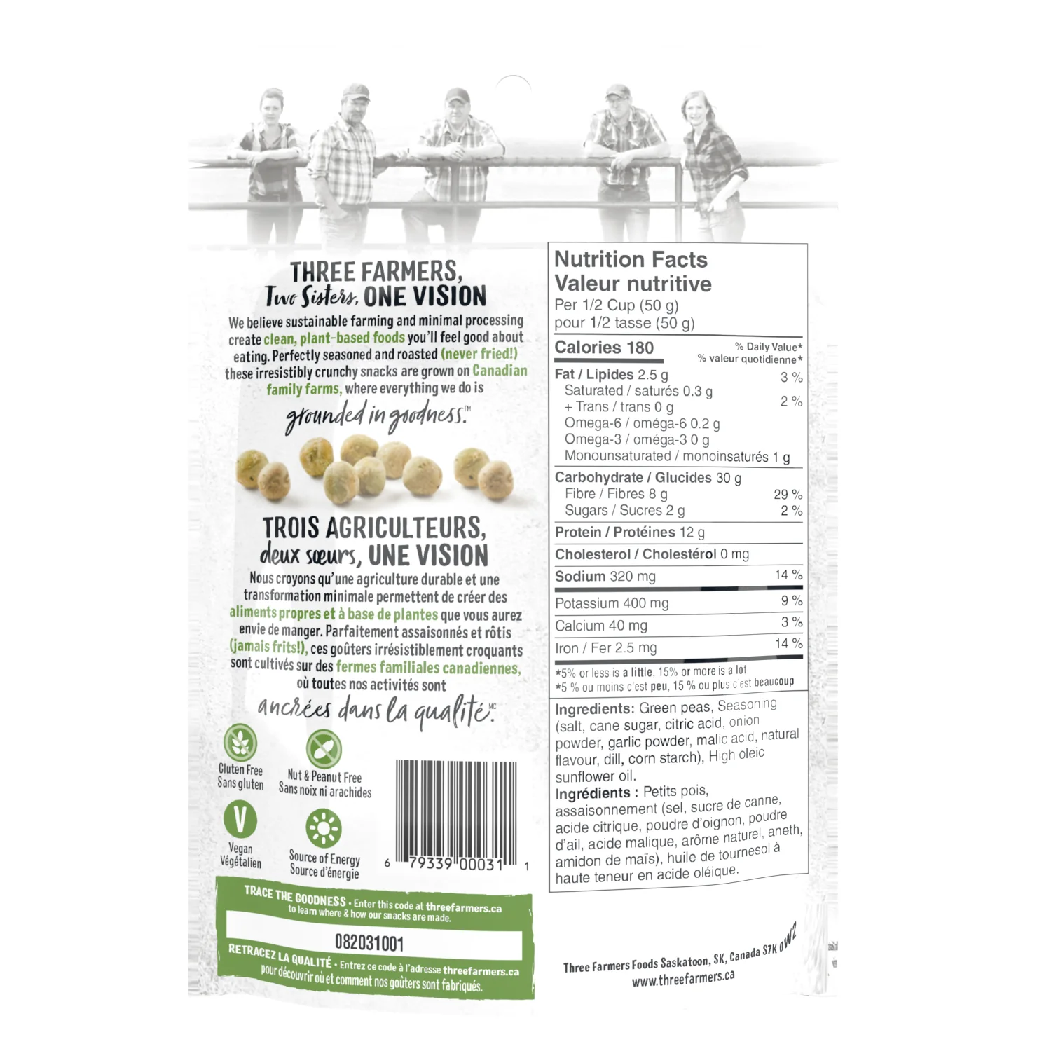 Three Farmers - Pea Pops - Dill Pickle - 90g - Image 2