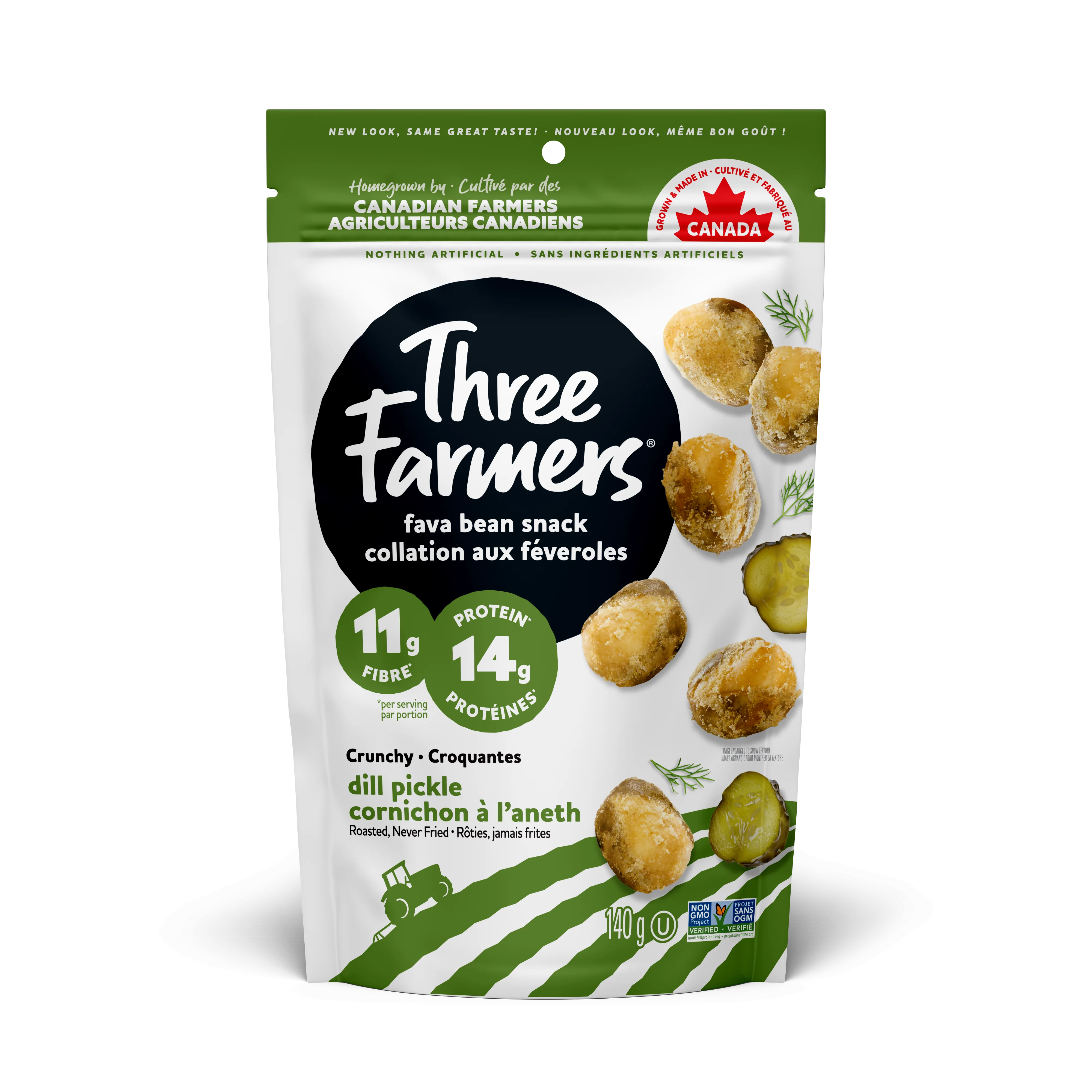 Three Farmers - Roasted Fava Beans, Dill Pickle, 140 g