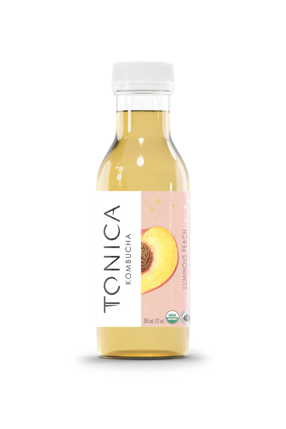 Tonica - Peach Resolution Kombucha, 355 mL