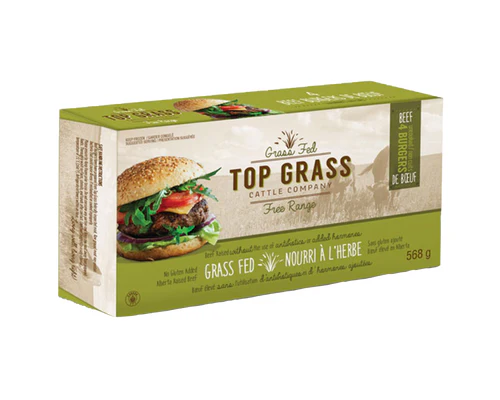 Top Grass - Grass Fed Beef Burgers, 568 g