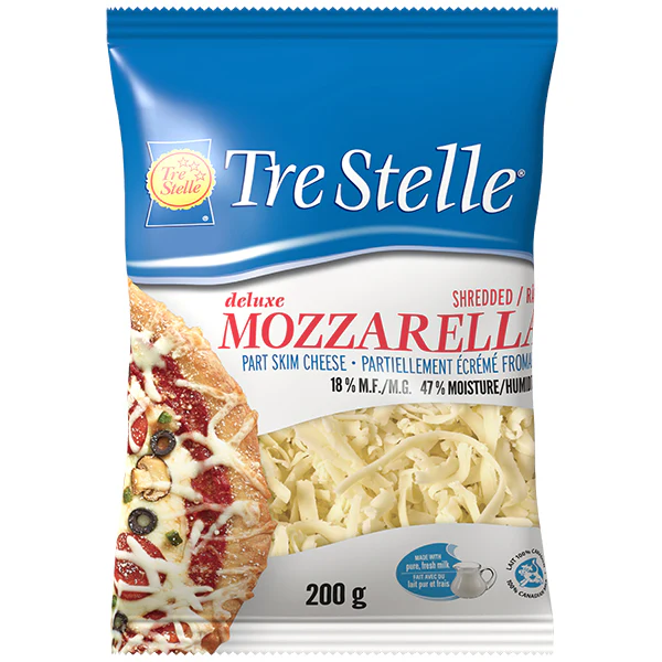 Tre Stelle - Shredded Mozzarella 16% M.F., 200 g