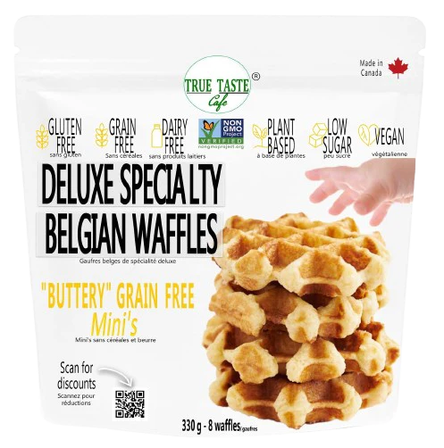 True Taste Café - Belgian Waffles Grain Free Mini, 330 g
