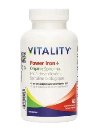 Vitality - Power Iron+org Spirulina 60day - 60caps