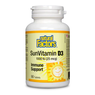 Natural Factors - Vitamin D3 - 1,000IU, 90 tablets