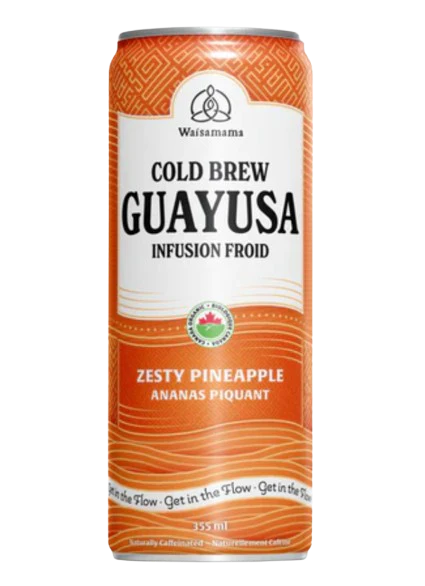 Waisamama - Cold Brew Guayusa Zesty Pineapple, 355 mL