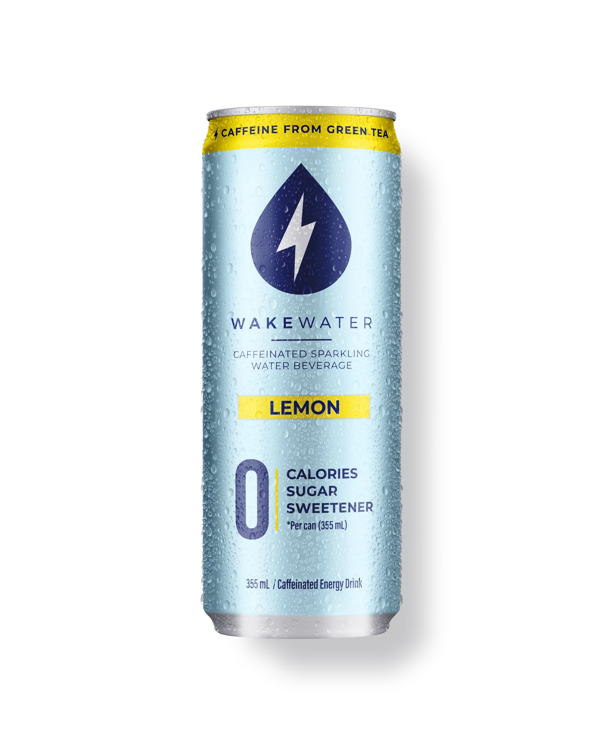 Wakewater - Caffeinated Sparkling Water - Lemon, 355 mL