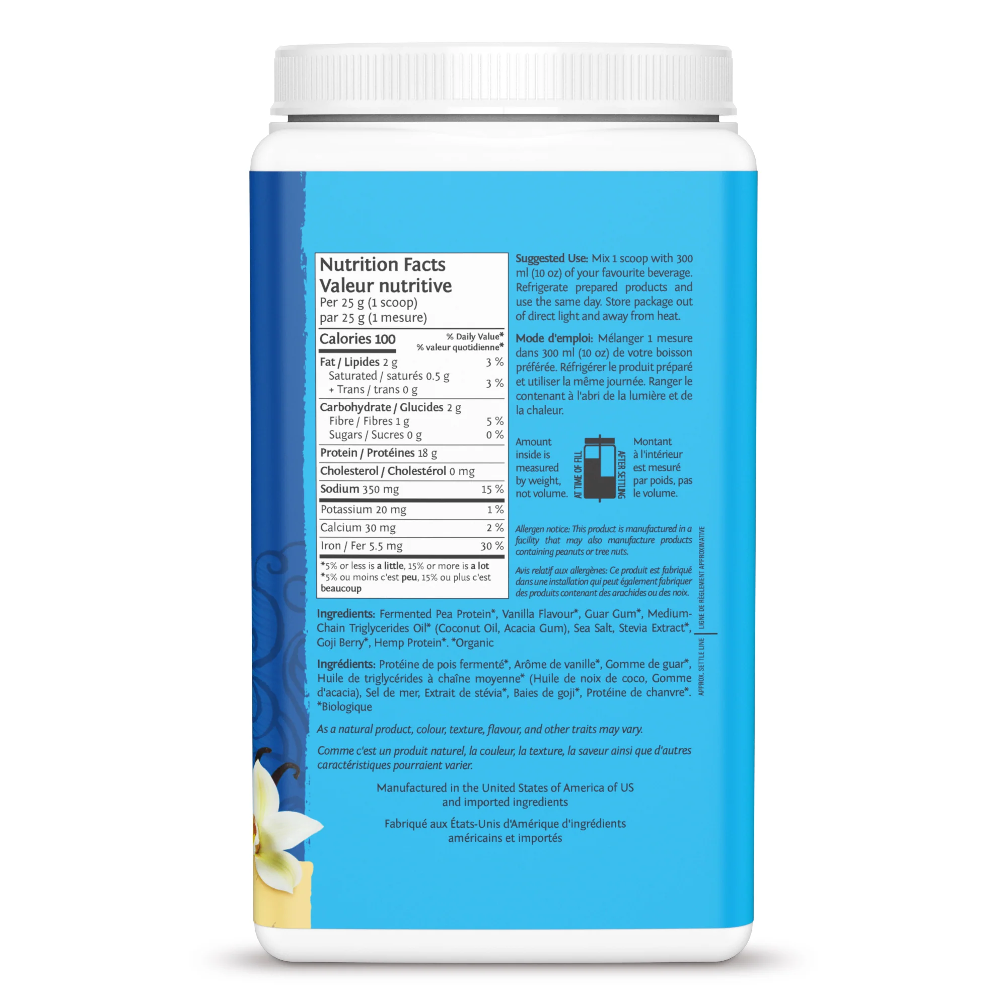 Sun Warrior - Warrior Blend Protein (vanilla), 750 g - Image 2