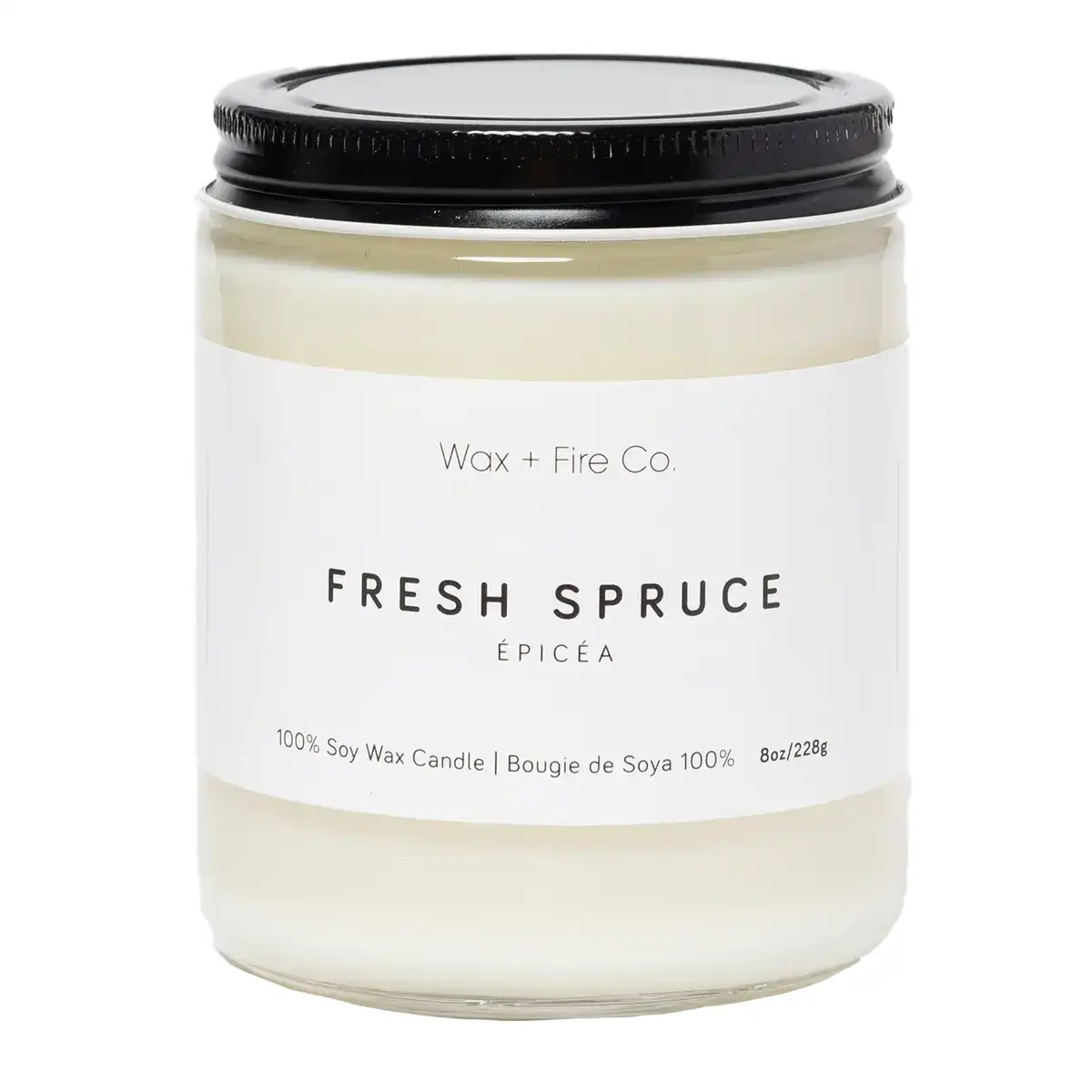 Wax + Fire - Spruce Soy Candle, 8 oz