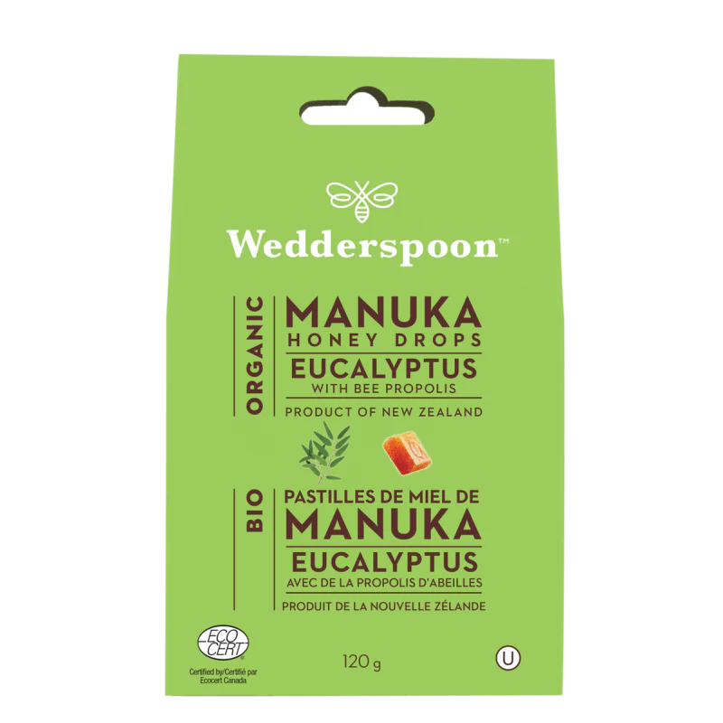 Wedderspoon - Organic Manuka Eucalyptus Honey Drops  - 130 g