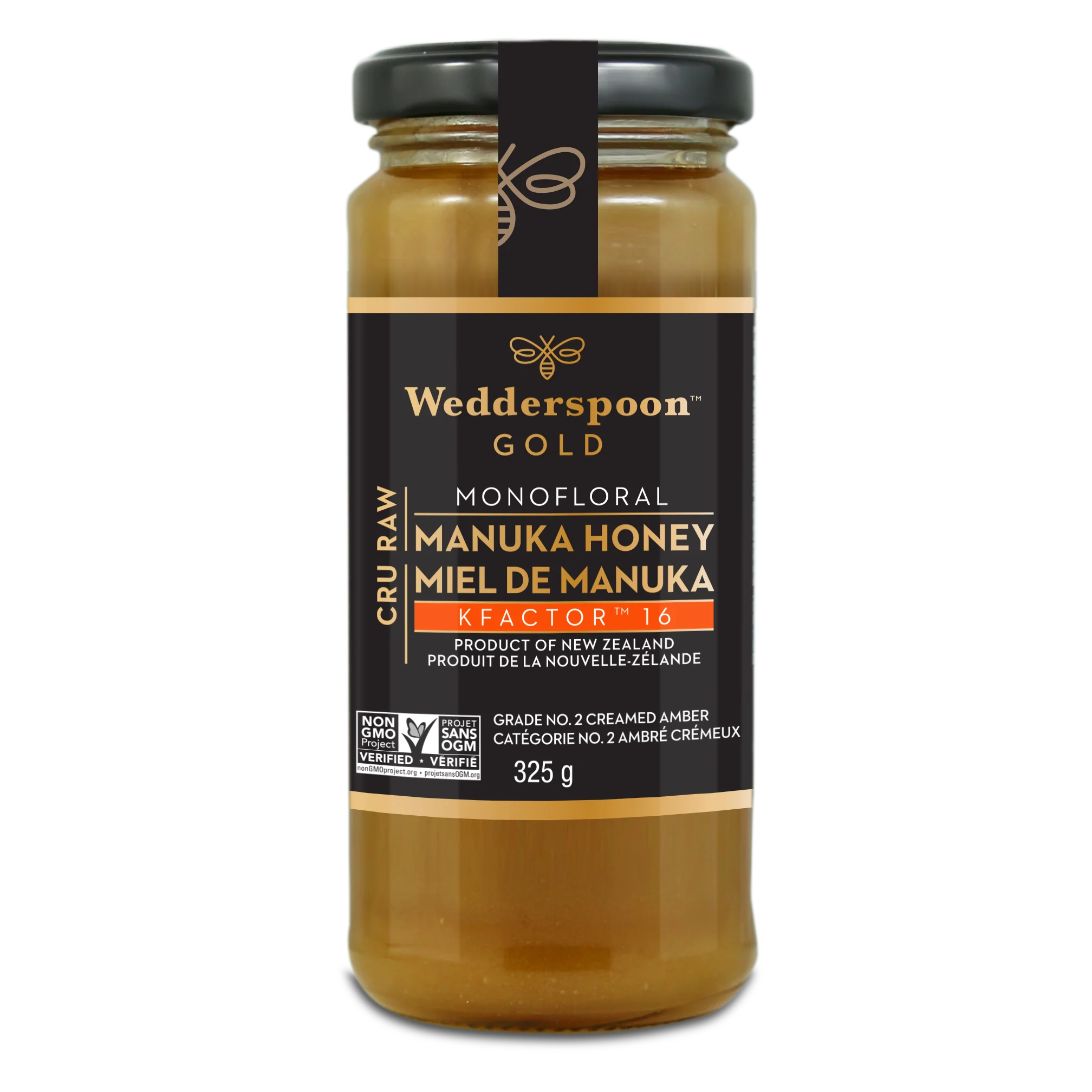 Wedderspoon - Raw Manuka Honey KFactor 16, 325 g