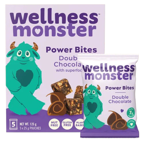Wellness Monster - Power Bites - Double Chocolate, 125 g