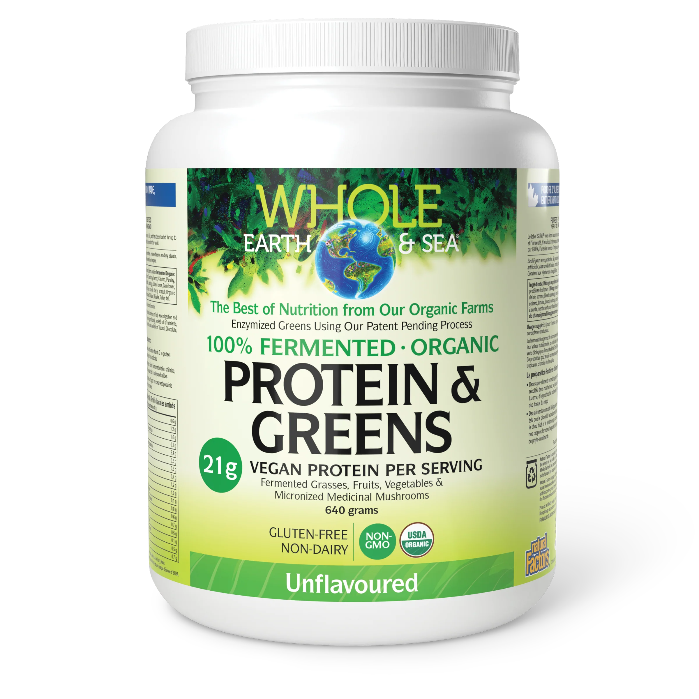 Whole Earth & Sea - Wes Ferm Pro + Greens Unflavou, 640 g