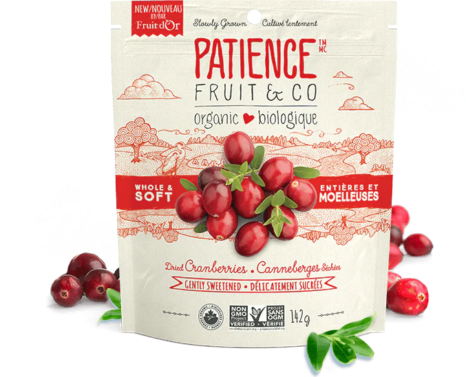 Patience Fruit & Co - Whole & Soft Cranberries, 142g