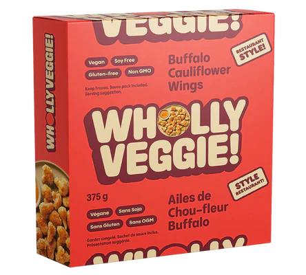 Wholly Veggie - Buffalo Cauliflower Wings, 375 g