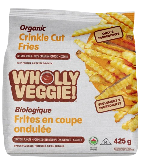 Wholly Veggie - Crinkle Cut Fries, 425 g