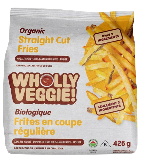 Wholly Veggie - Straight Cut Fries, 425 g