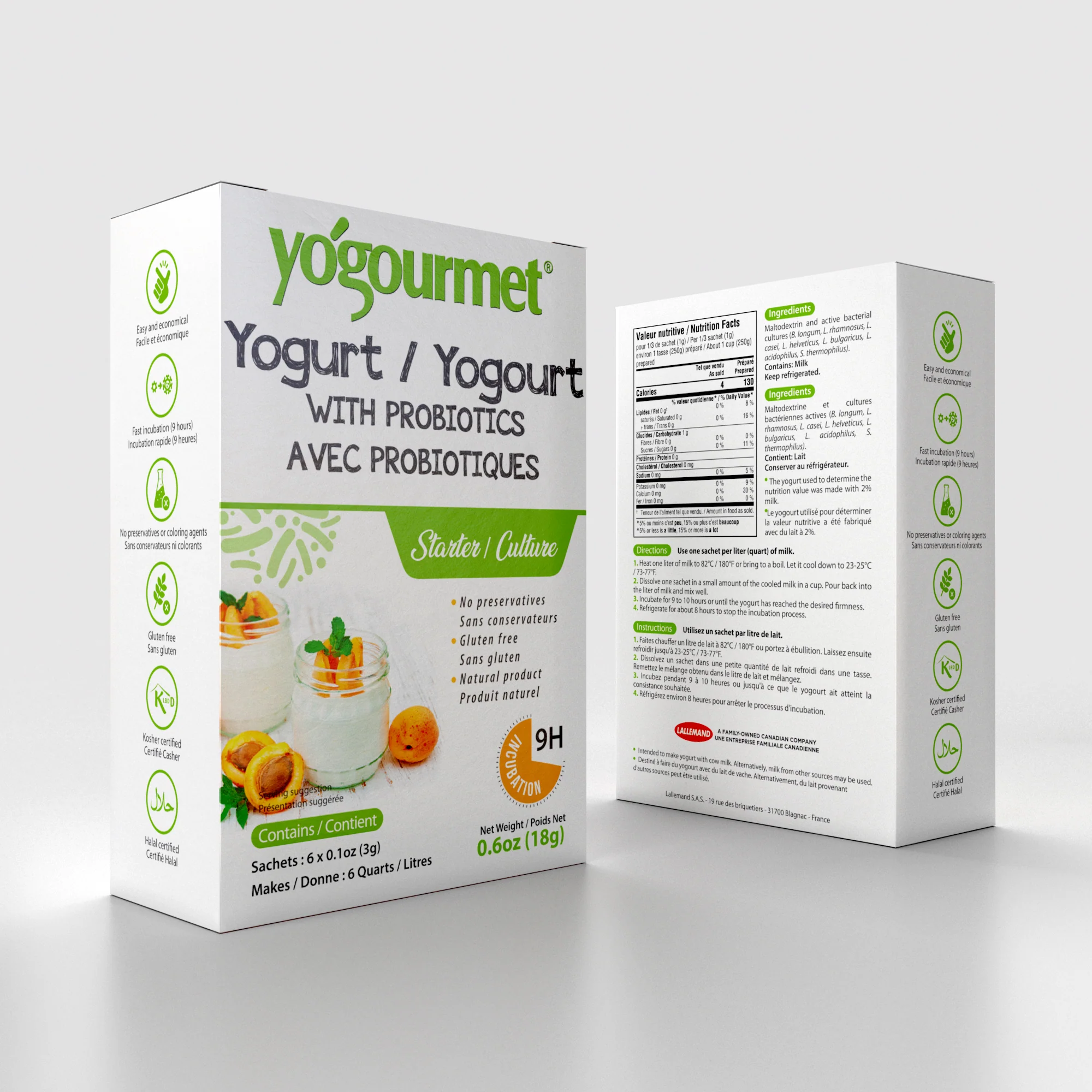 Yogourmet - Freeze-Dried Probiotic Yogurt Starter, 6x3 g