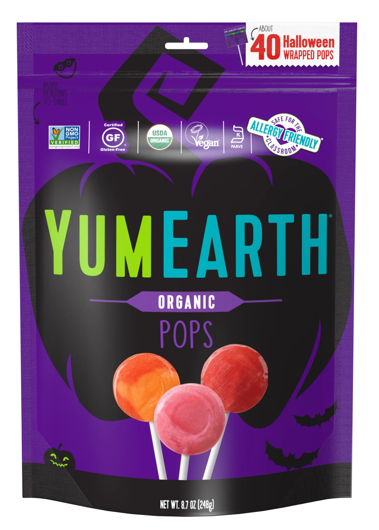 Yum Earth - Halloween Organic Lollipops, 40 count