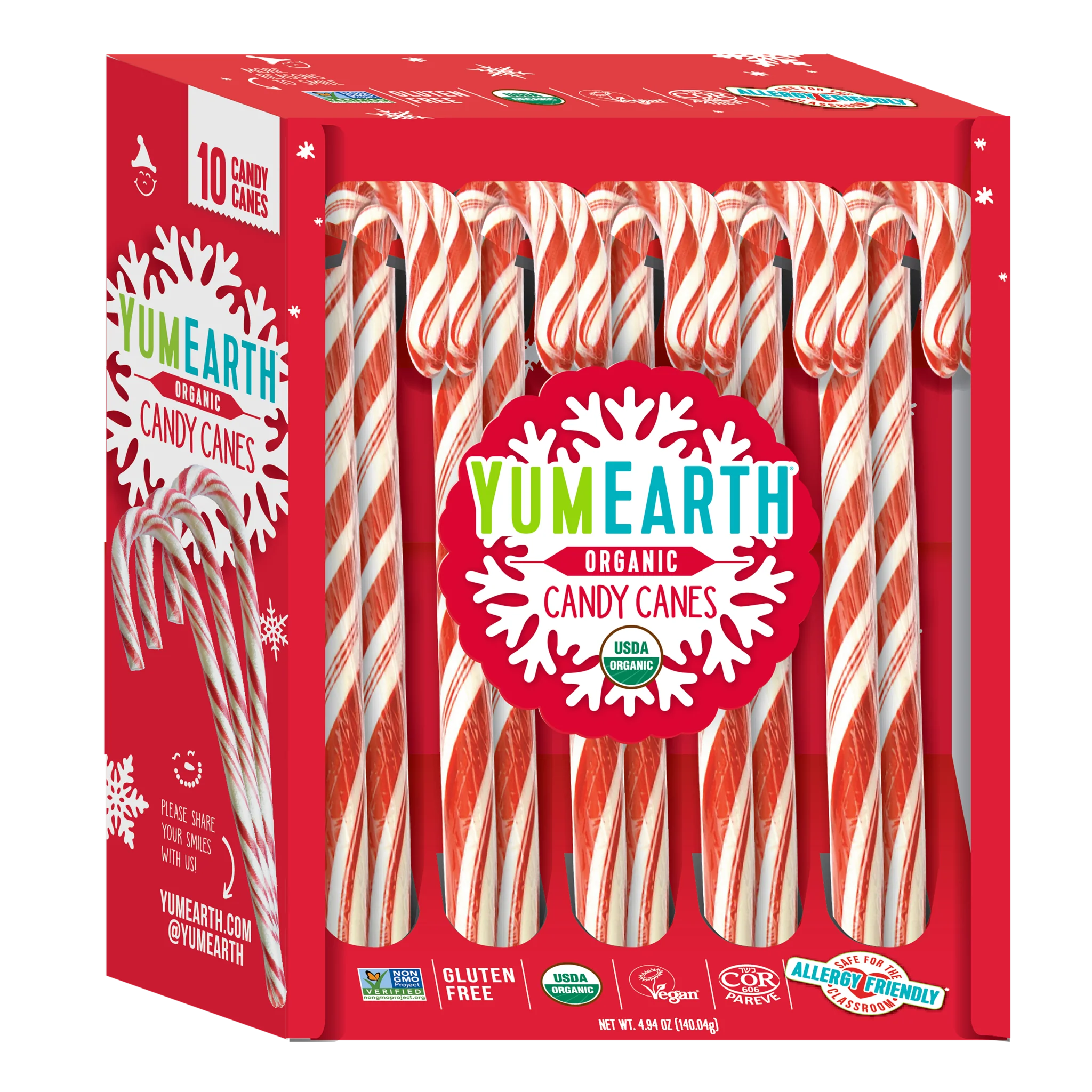 Yum Earth - Organic Candy Canes, 10ct/140g